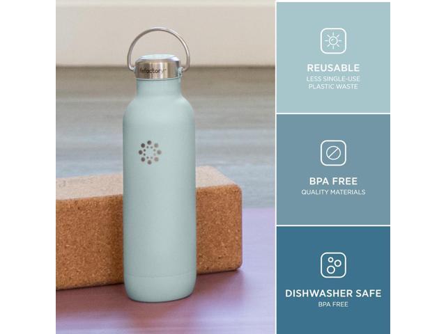 Lifefactory 24-Ounce Stainless Steel Vacuum-Insulated Sport Bottle, Mint