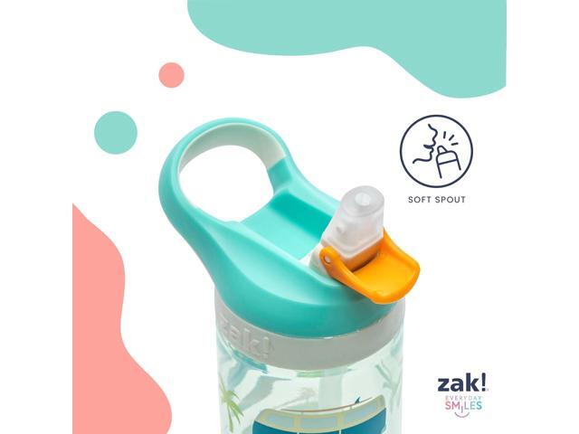 Zak Designs Disney Princess Atlantic Kids Water Bottle For School or Travel, 16oz Durable Plastic Water Bottle With Straw, Handle, Leak-Proof Spout...