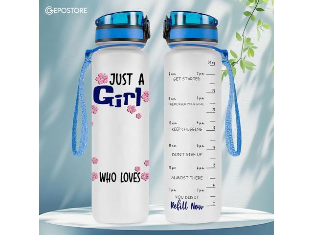 32 Oz Water Track Bottle, Water Bottle With Time Marker, Gifts For Friends