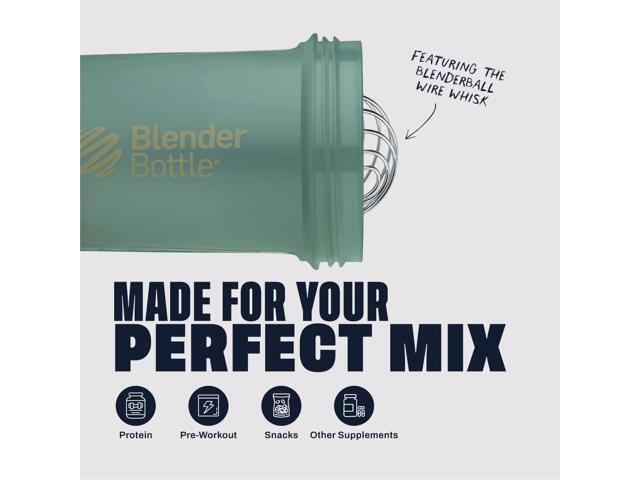 BlenderBottle Shaker Bottle with Pill Organizer and Storage for Protein Powder, Classic V2 ProStak System, 22-Ounce, Tan
