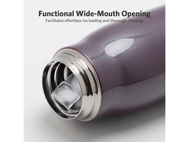 17 oz Stainless Steel Water Bottle Double Wall Vacuum Insulated Kids Wide Mouth Flask with Leakproof Portable Lid