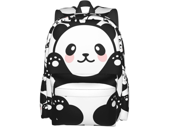 Cute Panda Backpack Laptop Backpack Bookbag Lightweight Casual Daypack Backpack for Girls Boy, School Bag for Kids Teen, Bookbag Shoulder Bag...
