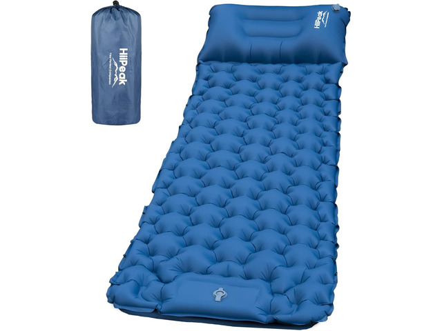HiiPeak Sleeping Pad for Camping- Ultralight Inflatable Sleeping Mat with Built-in Foot Pump & Pillow, Upgraded Compact Camping Air Mattress for...