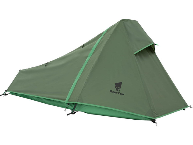 GEERTOP Ultralight Solo Bivy Tent, 1 Person Backpacking Tent for Camping Lightweight & Waterproof Solo Tent, Aluminum Poles, Double-Wall, for...