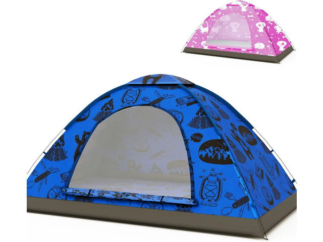KidzAdventure 2 in 1 Kids Tent for Camping/Kids Play Tent Backpacking Tent for Kids Easy Set Up Camping Tent