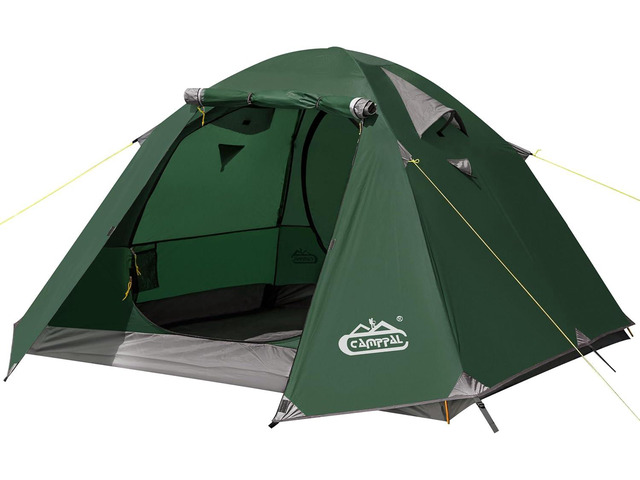 2-3 Person Backpacking Tent with Double Door 2 Vestibule, Waterproof Windproof Lightweight Easy Set Up 3 Season 2 Man Two Person Tent for Camping,...