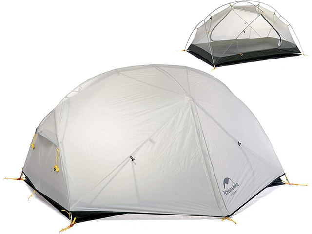 Naturehike Mongar 2-Person 3-Season Backpacking Tent Lightweight Waterproof Double Layer Easy Setup Camping Hiking Tent with Footprint