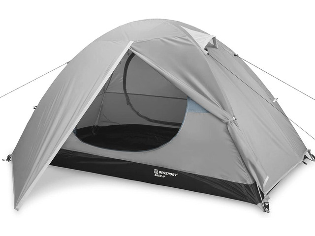 Camping Tent 1/2 Person Tent Waterproof Two Doors Backpacking Tent Easy Setup Lightweight for Outdoor, Hiking Mountaineering Travel