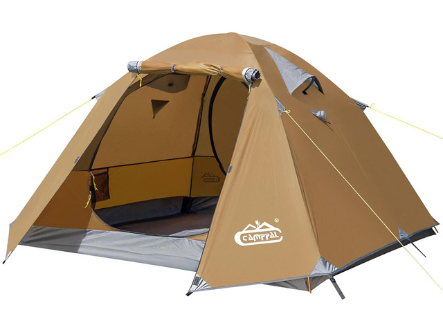 2-3 Person Backpacking Tent with Double Door 2 Vestibule, Waterproof Windproof Lightweight Easy Set Up 3 Season 2 Man Two Person Tent for Camping,...