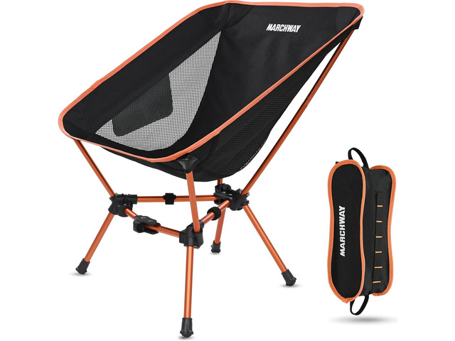 MARCHWAY Lightweight Folding Camping Chair, Portable Foldable Compact for Outdoor Camp, Travel, Beach, Picnic, Festival, Hiking, Backpacking,...