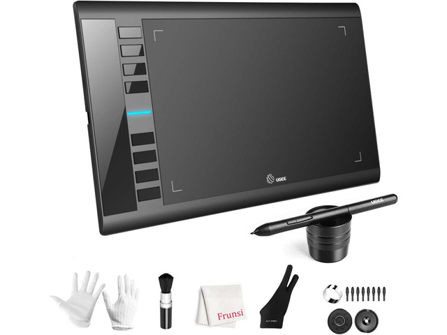 UGEE M708 Drawing Tablet, 10x6 inch Large Space for Digital Drawing