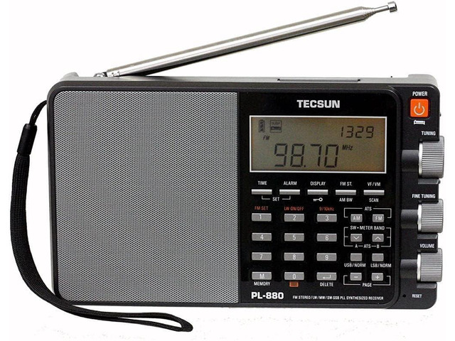 Tecsun PL880 Portable Digital PLL Dual Conversion AM/FM Longwave Shortwave Radio with SSB (Single Side Band) Reception