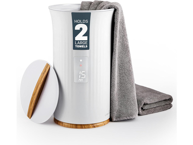 Live Fine Towel Warmer Bucket Style Luxury Heater with LED Display, Adjustable Timer, Auto Shut-Off Fits 40 x 70 Oversized Towel