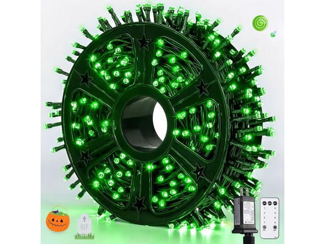 JMEXSUSS 500 LED Green Halloween Lights, 173ft Christmas Lights Plug in