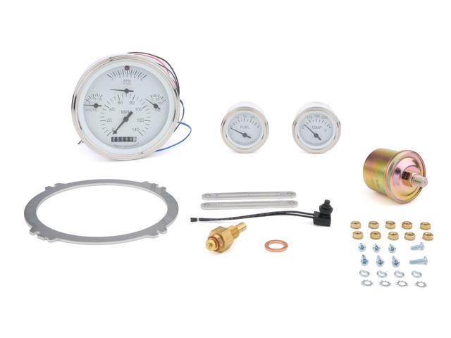 57 CHEVY 6 GAUGE SET WHITE