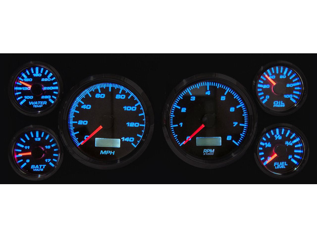 Gauge Kit GM Truck 88-94 F/S Perf II White