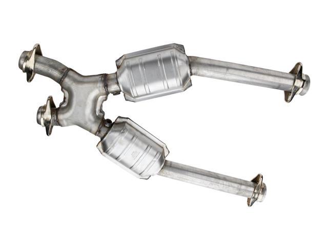2-1/2 Off-Road Mid Pipe w/Converters - GT/Cobra