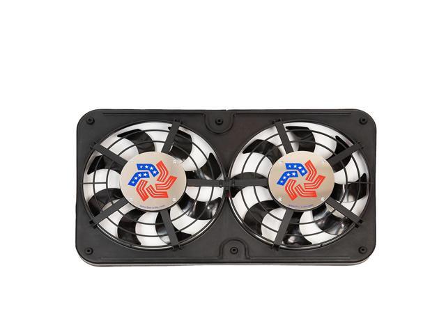 Dual 12-1/8in Lo Profile puller Fan w/o Controls