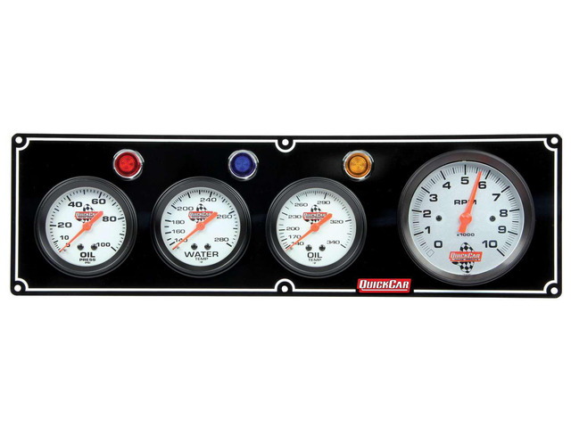 3-1 Gauge Panel OP/WT/OT w/3-3/8in Tach Black