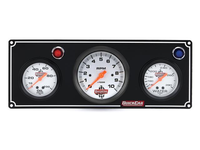 2-1 Gauge Panel OP/WT w/ 3in Tach Black