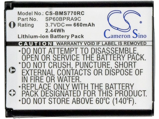 Cameron Sino Battery for Panasonic KX-TCA285, KX-TCA385, KX-UDT121, KX-UDT131, Sony VGP-BMS77 660mAh / 2.44Wh