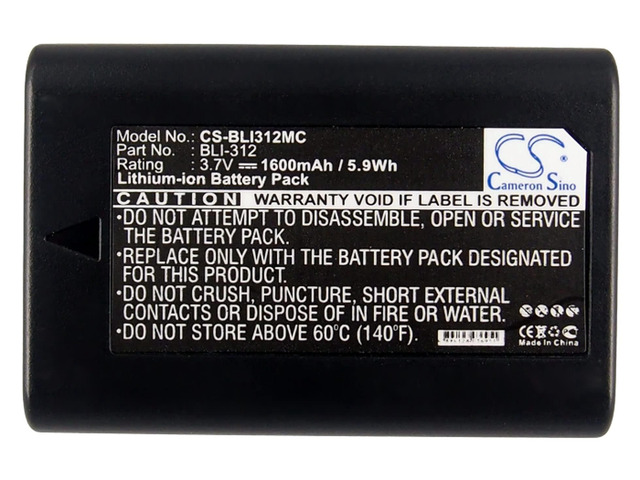 Cameron Sino Battery for Leica BM8, M8, M8.2, M9 14464 PN:Leica BLI-312 1600mAh