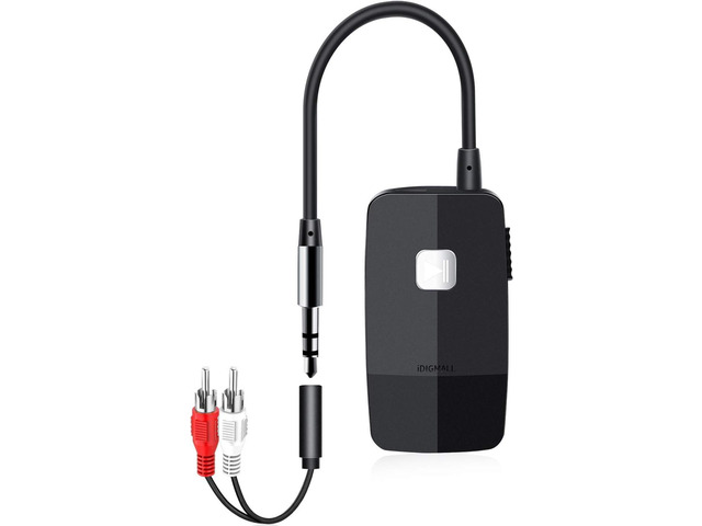Bluetooth 5.4 Receiver, HiFi Wireless Audio Adapter for Speakers 3.5mm AUX RCA Jack for Old Receiver Home System Car Stereo Wired Headphones, 20H...