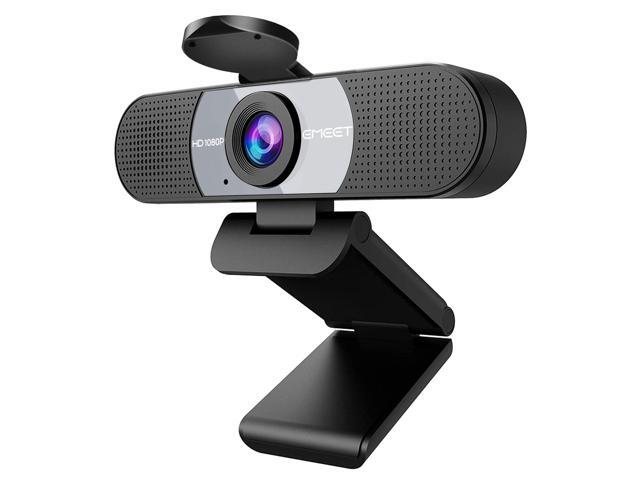 KEHIPI 1080P Webcam, C960 Web Camera with 2 Noise-Cancelling Microphones & Privacy Cover, 90° FOV Computer Camera, Plug & Play USB Webcam for...