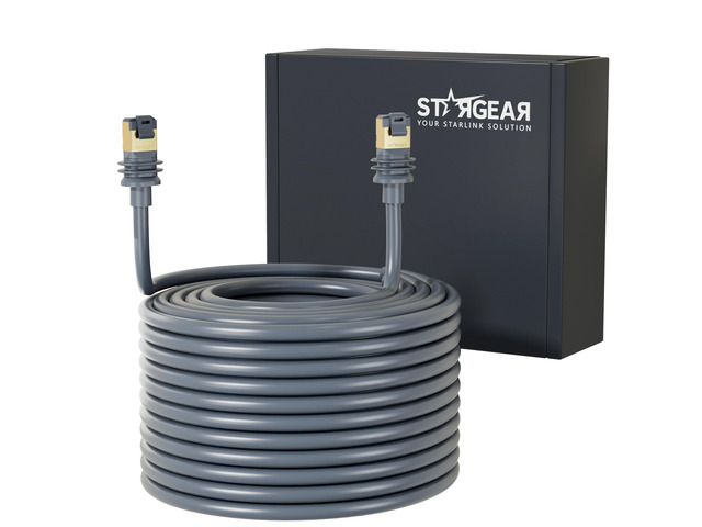 25M/82FT Starlink Cable Gen 3 for Standard 4/4X/V4/V5/MINI Extension Replacement Starlink Ethernet Cable, Satellite Internet Kit Waterproof Outdoor