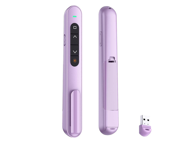 Presentation Clicker with Volume Control, Wireless Presenter Remote Plug & Play 2.4GHz USB Slide Advancer Compatible with Mac/Windows, Works with...