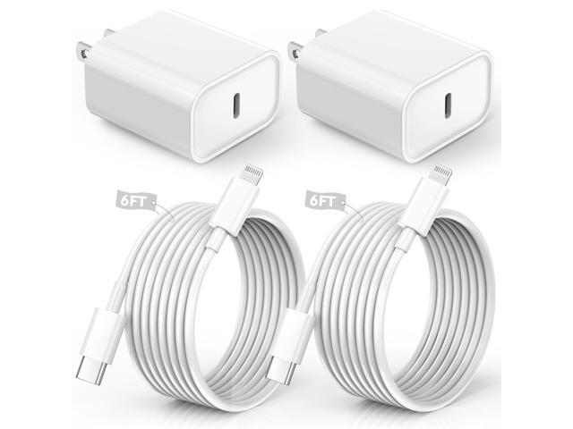 SOEWIOU Charger Fast Charging,iPhone Fast Charger 2Pack Type C Fast Charger Block Plug Adapter 6FT USB-C to Lightning Cable Cord for iPhone14/13/13...