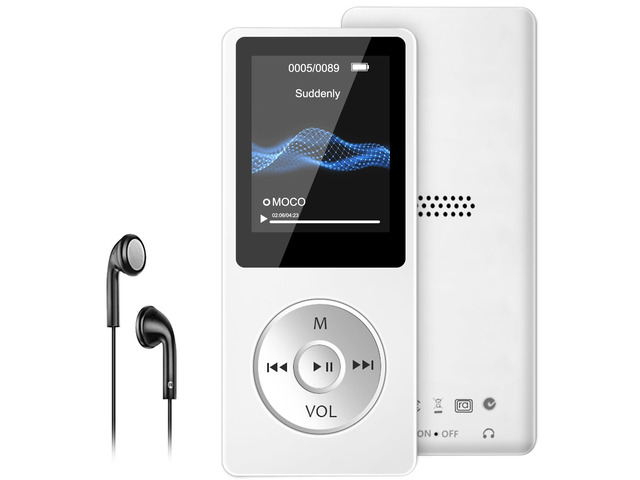 MP3 Player with Bluetooth 5.0, 1.8'' Screen Portable Music Player With HD Speaker, Supports FM Radio, Voice Recorder, etc Supports Expanded Up to...