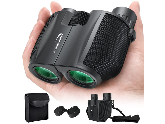 10x25 Compact Binoculars for Bird Watching, Cruise Ship, Travel Small & Lightweight for Adults Kids; BAK4 & FMC for Crystal Clarity; Easy Focus...