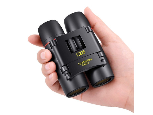 12X25 Small Pocket Binoculars Compact for Adults Mini Portable, Easy Focus, Crystal Clarity for Bird Watching, Concert, Opera, Cruise, Travel, Hiking