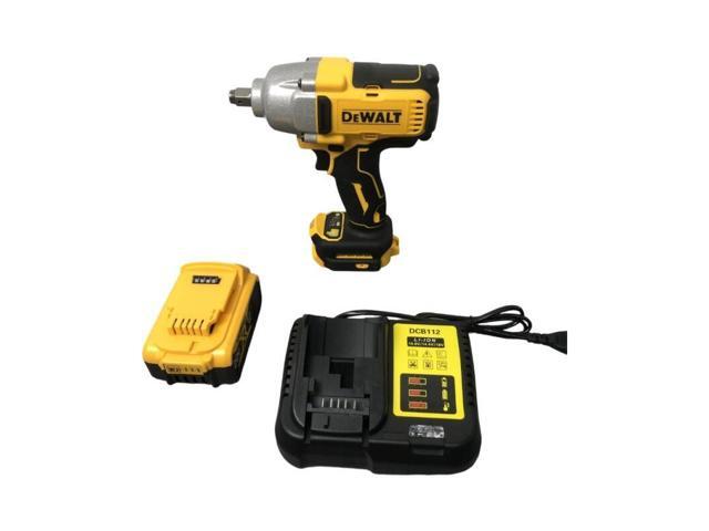 DEWALT DCF900 20V Power Tool Kit 1/2 Inch Brushless Cordless High Torque Impact Wrench (Hog Ring Anvil)- impact wrench & Batteries & Chargers