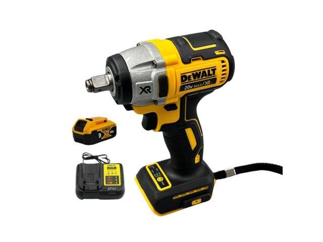 DEWALT DCF880 20V Brushless Cordless Impact Wrench: 203Nm Power, LED Light Ring, Lithium Battery Rechargeable (Impact wrench + Battery + Charger)