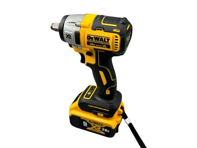 DEWALT DCF880 20V Brushless Cordless Impact Wrench: 203Nm Power, LED Light Ring, Lithium Battery Rechargeable (Impact wrench + Battery + Charger)