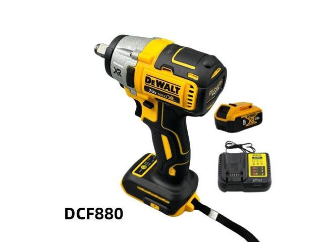 DEWALT DCF880 20V Brushless Cordless Impact Wrench: 203Nm Power, LED Light Ring, Lithium Battery Rechargeable (Impact wrench + Battery + Charger)