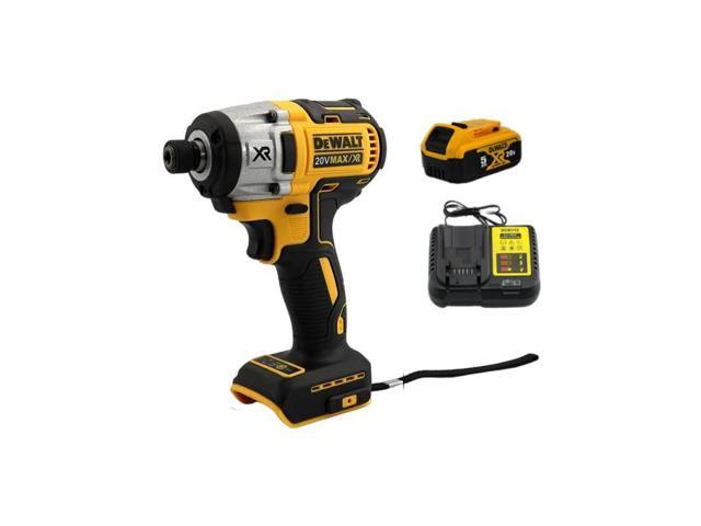 DeWalt 20V MAX Cordless Impact Driver, Brushless Motor, 205 NM Torque, 1/4-Inch (Impact Driver + Battery + Charger) DCF887