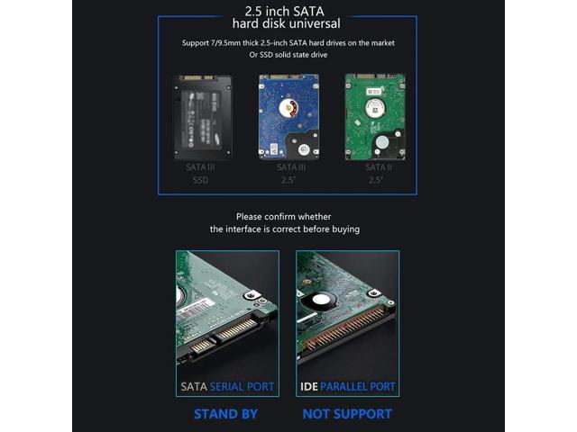 2.5 SATA To USB 3.0 Hard Drive Case Tools Free HDD Case 2.5 SATA To USB 3.0 Adapter
