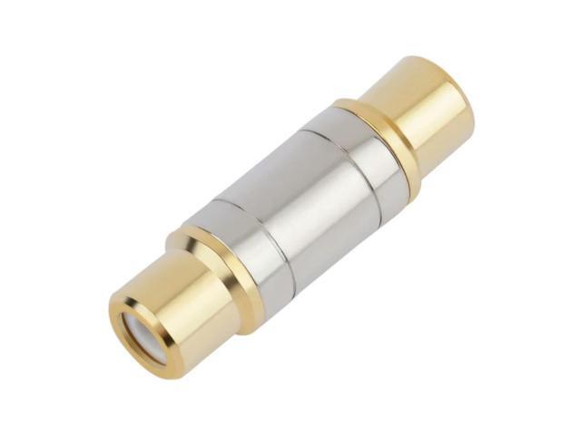 Dual RCA Connectors RCA Female to Female Jack Socket Straight Adapter Gold Plated Speaker Cable Extender