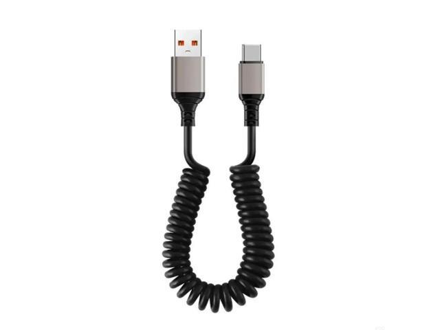 USB Type C Spring Quick Charger Wire 6A Spring USB Cable USB Charger for Type c Cable