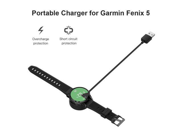 USB Charger Clip Cradle Cable Power Dock Base Charging Cable Adapter for Garmin Fenix 5/Forerunner 55