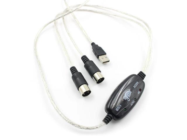 Professional MIDI Cable USB IN-OUT PC to Music Electronic Keyboard Adapter Cord Musical Enjoyable Instrument Supplies