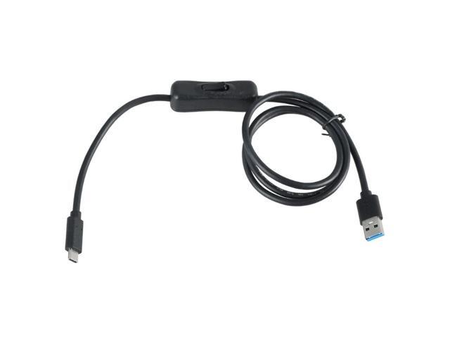 60W USB Male to Type C male Quick Charging Cable Charger 10Gbps Data Transfer Cable with on-off Switches For pc phone Light Fan