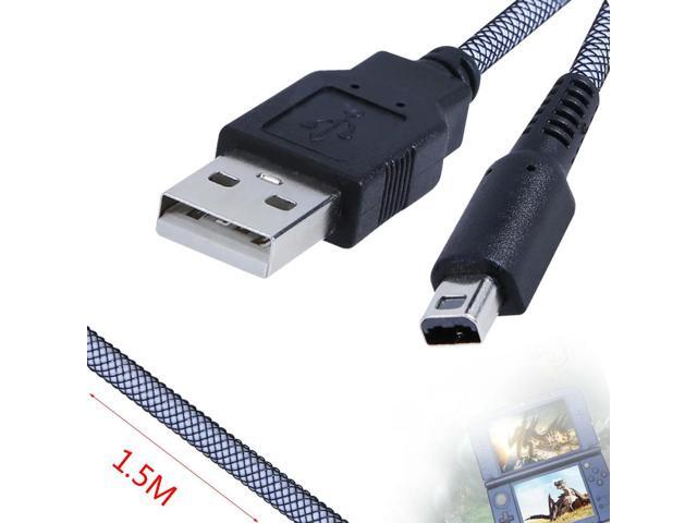 2-in-1 Sync Data Charging USB Power Cable Cord 1.5m Charging Cable Game Power Line for NDSI 3DSXL 2DSLL 3DS