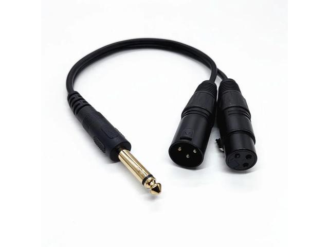 1/4 stereo Jack 6.35mm/6.5mm to 3Pin XLR Male Female Professional Audio Cable Mic Adapter Cord for Microphone Speaker Amplifier