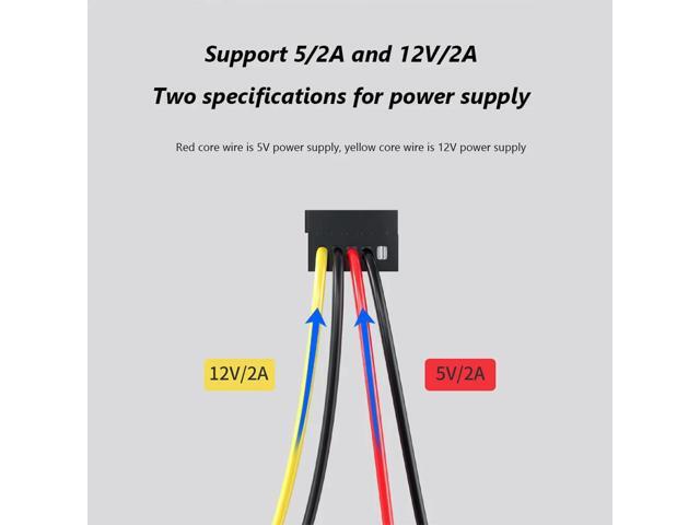 Power Cable Server DIY Splitter Cord SATA 1 to 5 SATA Hard Disk Power Supply Splitter Adapter Cable Cord for PC Sever