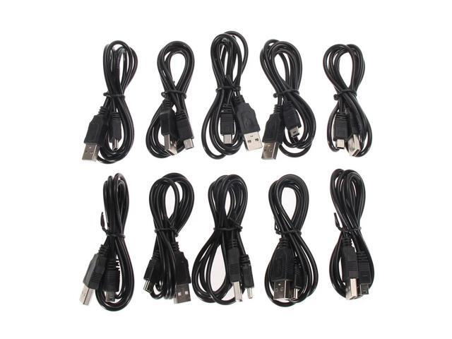 10 pcs USB Charging Cable Wireless Gamepad Charger Data Cable For PS3 Controller Connect Computer Play charging 1m