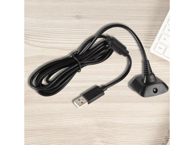 USB Play & Charger Charge Cable Adapter For XBOX 360 Controller Black FE